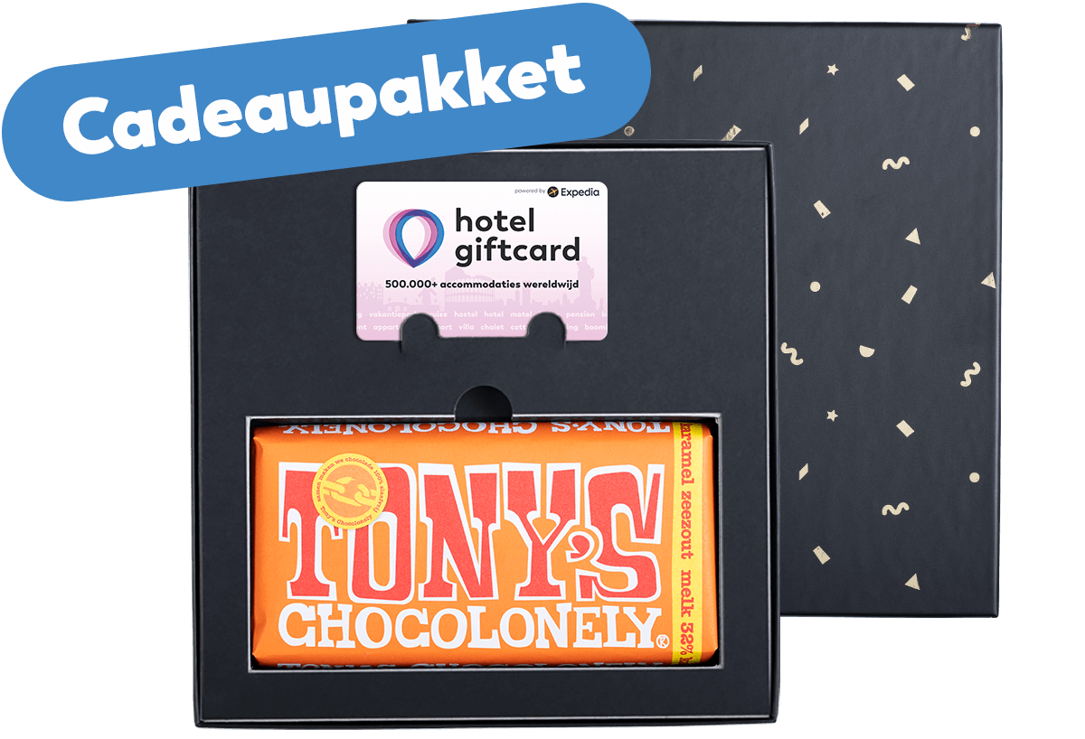 Cadeaupakket Tony's Chocolonely 'Karamel/zeezout' (180 gr)