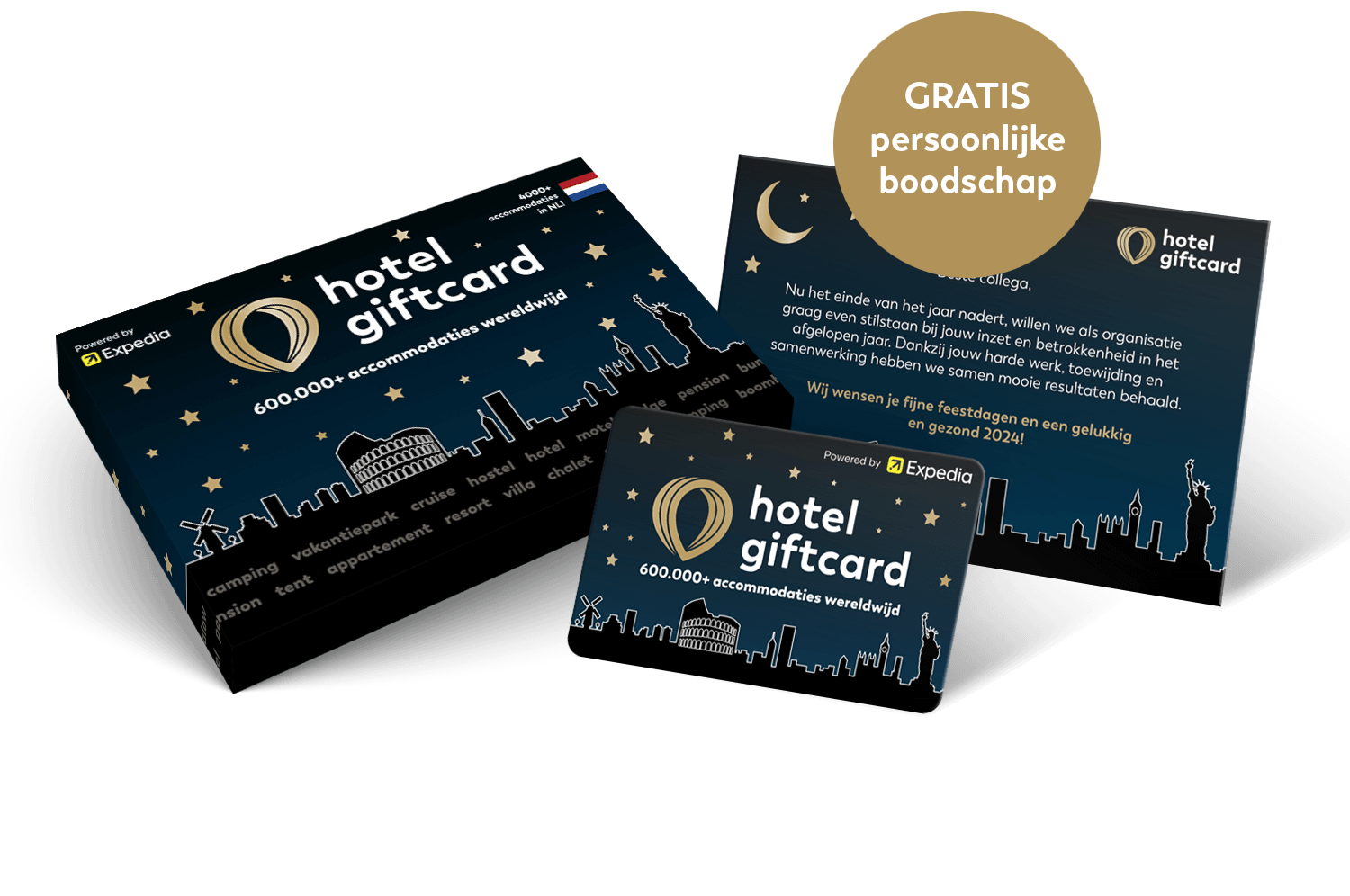 Hotelgiftcard Fijne Feestdagen Persoonlijk